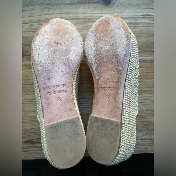 Carrie Forbes KARIM Woven Rafia Shoes Sandals 38 7.5 8 - Picture 12 of 12